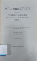 Acta orientalia ediderunt societates orientales batava danica norvegica svevica, Vol. XXI, Pars. 2