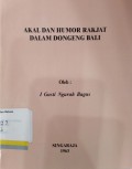 Akal dan Humor Rakjat dalam Dongeng Bali