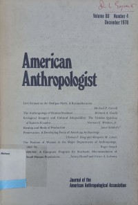 American anthropologist Vol. 80 Number 4 1978