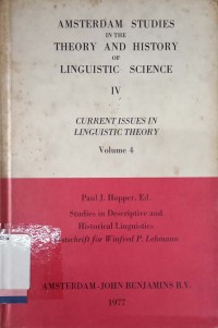 Amsterdam Studies in the Theory and History of Linguisric Science IV