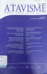 Atavisme: Jurnal Ilmiah Kajian Sastra, Volume 14, Nomor 2, Desember 2011