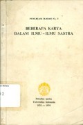 Beberapa karya dalam ilmu-ilmu sastra