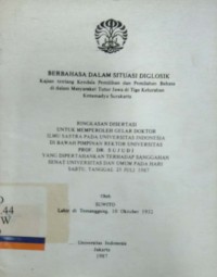 Berbahasa Dalam Situasi Diglosik