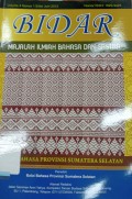 Bidar: majalah ilmiah bahasa dan sastra volume 4, nomor 1, edisi Juni 2012