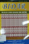 Bidar: majalah ilmiah bahasa dan sastra volume 5, nomor 1, edisi Juni 2013