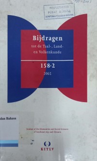 Bijdragen; Tot de taal, land-en Volkenkunde; 158.2; Journal of the humanities and social sciences of southeast asia and ocenia