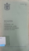 Buleting Of The School of Oriental an African Studies University of London Vol. XXXVIII Part 3 1975