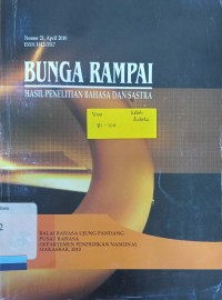 Bunga Rampai: Hasil Penelitian Bahasa dan Sastra Nomor 21, April 2010