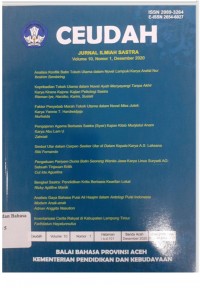 Ceudah: Jurnal Ilmiah Sastra volume 10, nomor 1, Desember 2020