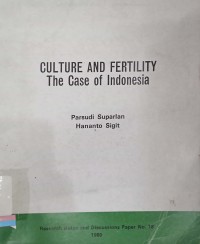 Culture and fertility: The case of Indonesia