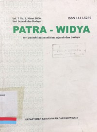 Patra-Widya: Seri Penerbitan Penelitian Sejarah dan Budaya Vol. 7 No. 1, Maret 2006