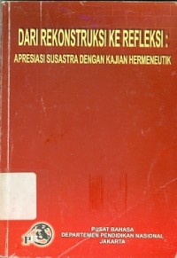 Dari rekonstruksi ke refleksi : Apresiasi susastra dengan kajian hermeneutik