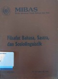 Mibas: Filsafat Bahasa, Sastra, dan Sosiolinguistik No. 17 Tahun VIII 1997