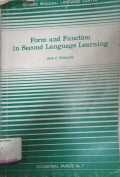 Form and Function in Second Language Learning