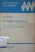 Formale sprachen: Mit anwendungen auf die beschreibung naturlicher sprachen