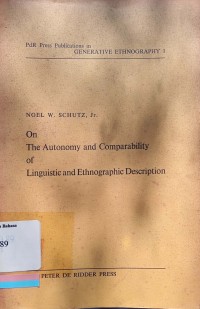 On the autonomy and comparability of linguistic and ethnographic description