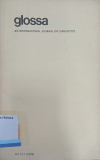 GLOSSA AN INTERNATIONAL JOURNAL OF LINGUISTIC VOL. 12 : 1