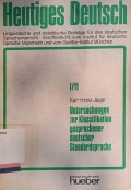 Untersuchungen zur klassifikation gesprochener deutscher standardsprache