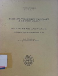 Holle lists: vocabularies in languages of Indonesia vol. 10/3 island off the west coast of Sumatra