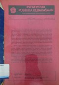 Informasi pustaka kebahasaan pusat pembinaan dan pengembangan bahasa (tahun vi, nomor 1,2,3,4 - 1991,1992)