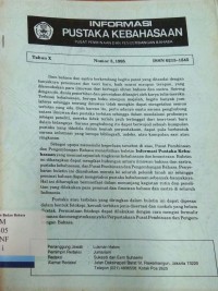 Informasi pustaka kebahasaan pusat pembinaan dan pengembangan bahasa (tahun x, nomor 3, 1995)