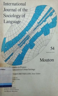 International journal of the sociology of language vol. 54