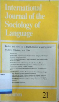 International journal of the sociology of language vol. 21