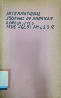 International journal of the American Linguistics vol 46 number 1-4