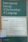 International journal of the sociology of language vol. 5