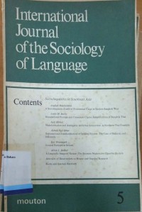 International journal of the sociology of language vol. 5