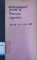 International Journal of American Linguistics Volume 48 Number 1, 2, 3 4/1982