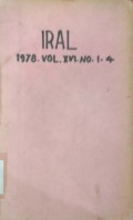 IRAL vol.XVI no.1-4 1978