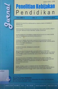 Jurnal penelitian kebijakan Pendidikan, volume 8, no. 2, Agustus 2015