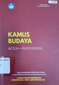 Kamus Budaya Aceh-lndonesia