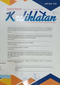 Kediklatan:  Jurnal Ilmiah Pusat Pendidikan dan Pelatihan Pegawai Kemendikbud, Vol. 1/No. 1/Desember 2016