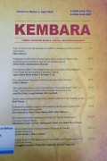 Kembara: Jurnal keilmuan bahasa, sastra, dan pengajarannya, volume 6, nomor 1, April 2020