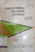 L'analyse formelle Des Langues Naturelles