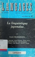 Langages: la linguistique japonaise