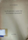 La Place De L'Adjectif En Italien Moderne