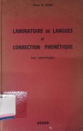 Laboratoire de langues et correction phonetique: Essai methodologique