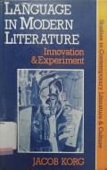 Language in modern literature: innovation and experiment