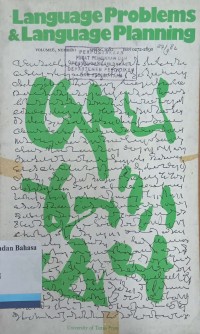 Language problems & language Planning. vol 6 no. 1 1982