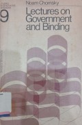 Lectures on Goverment and Binding