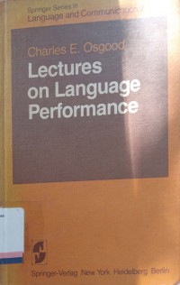 Lectures On Language Performance