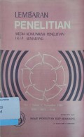 Lembaran Penelitian: media komunikasi penelitian IKIP Semarang No. 1 Tahun V November 1989