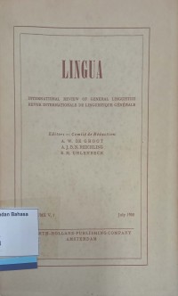 Lingua vol.V, 1 1955