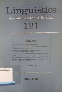 Linguistics An International Review 121