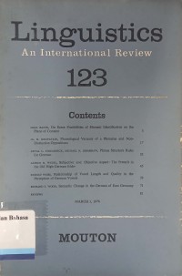 Linguistics An International Review 123