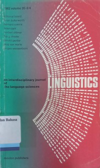 Linguistic. An interdisciplinary  journal of the language sciences. vol. 20 - 3/4