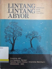 Lintang lintang abyor: Sekuntum puisi Jawa mutakhir